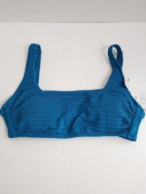 Small NWT Time And Tru Teal Blue Square Neck Bikini Swim Top